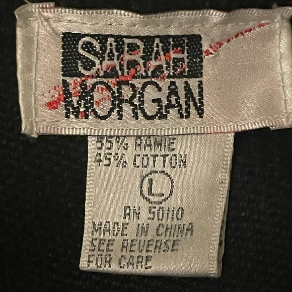 Sarah Morgan Black Multicolored Sequin Holiday New Year’s Sweater Size Large - Picture 2 of 11